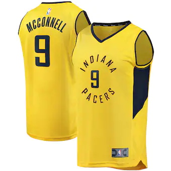 youth fanatics branded tj mcconnell gold indiana pacers fas-448